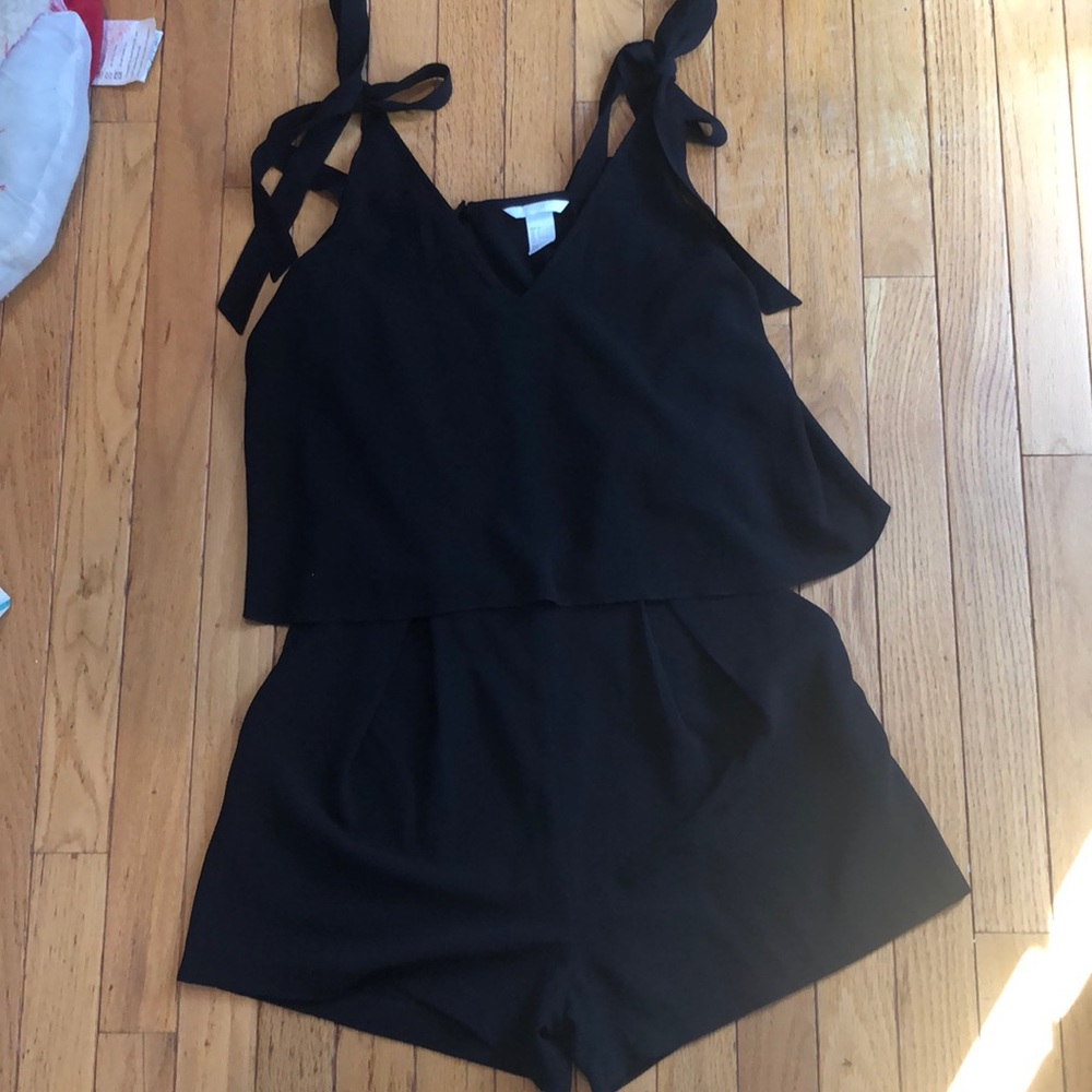 H&M black short romper